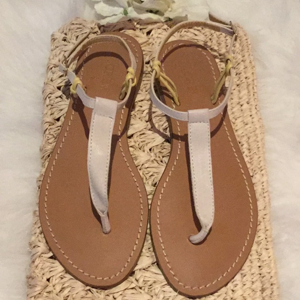 J.Crew Leather T Strap Sandal